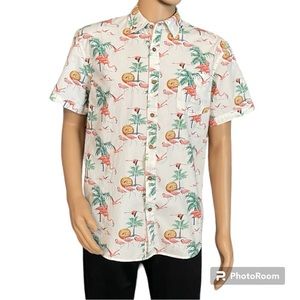 MBX Premium Goods Short Sleeve Tropical Casual Button Down Shirt Size XL